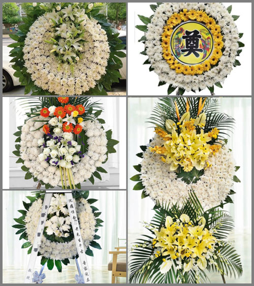 河南南阳卧龙区七里园乡独山村花圈速递